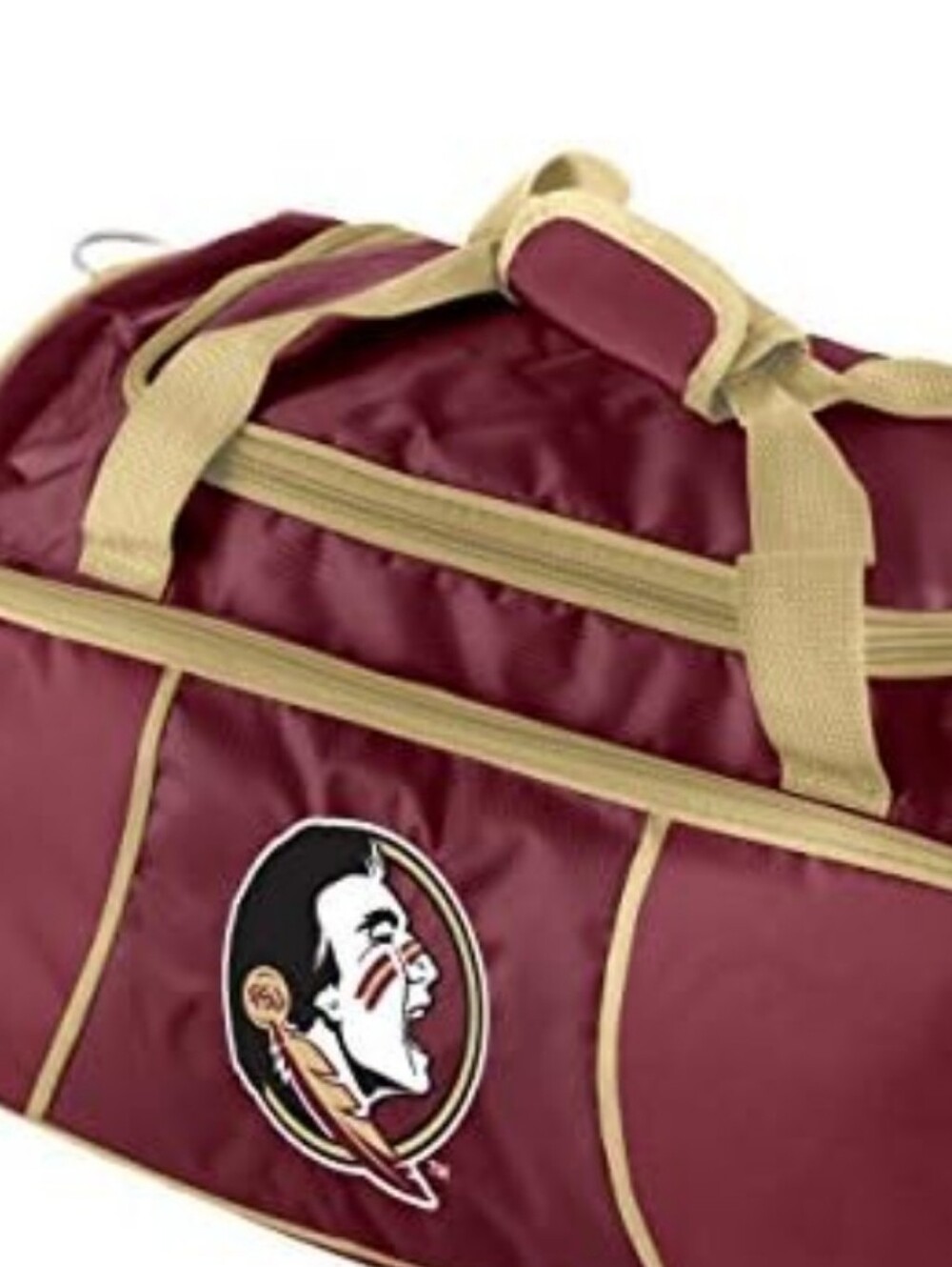 FLORIDA STATE SEMINOLES FSU Burgundy Duffel with Cream Trim